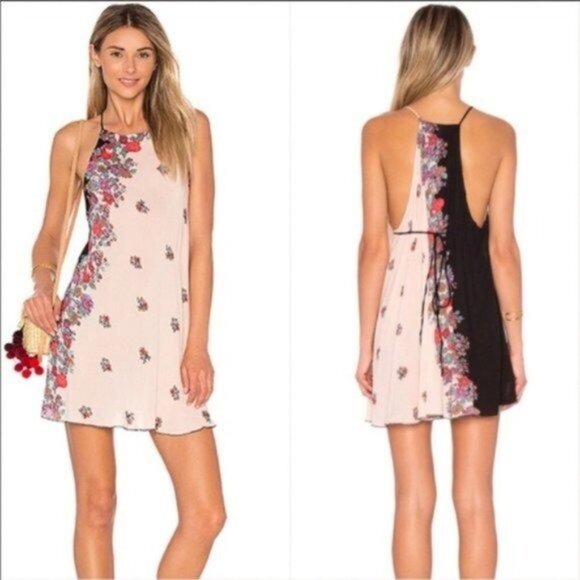 Free People It's a Cinch Printed Slip Mini Dress M - Picture 2 of 12